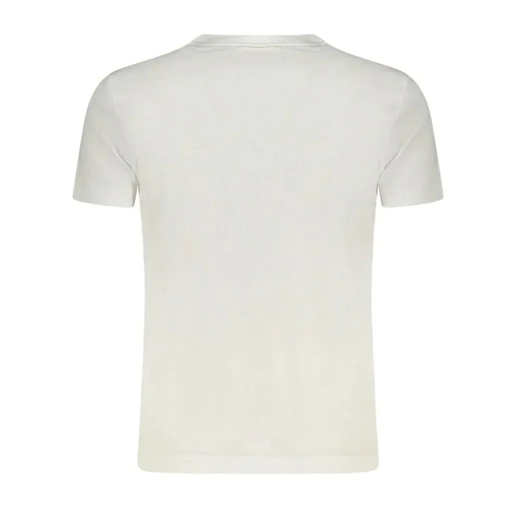 Retro della t-shirt bianca Desigual in cotone, dal design pulito e minimale senza stampe, con vestibilità regular.