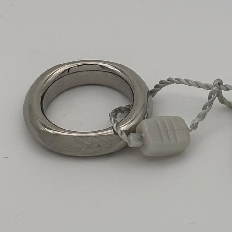 Anello Breil in Acciaio Lucido – Fascetta Bombata Minimal da Donna – Misura 14,5