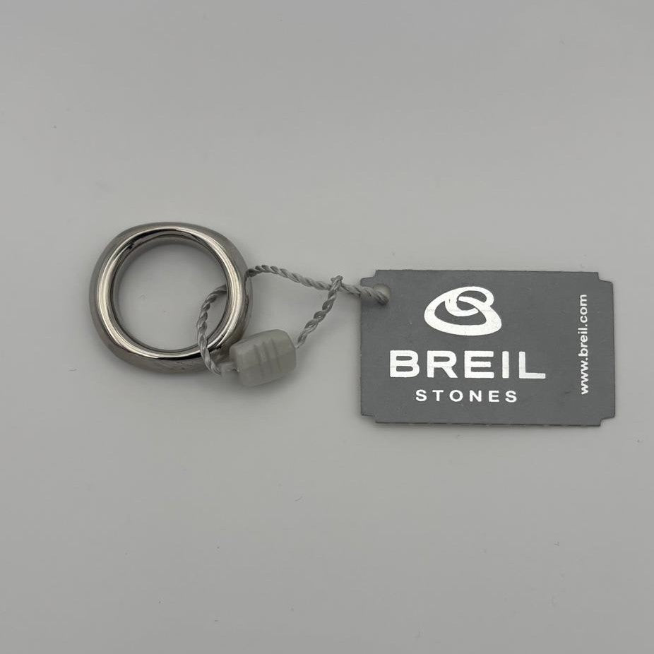 Anello Breil in Acciaio Lucido – Fascetta Bombata Minimal da Donna – Misura 14,5