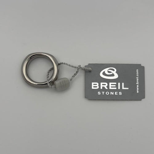 Anello Breil in Acciaio Lucido – Fascetta Bombata Minimal da Donna – Misura 14,5