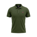 Polo da uomo verde militare in cotone piqué, brand Norway. Design sportivo con logo ricamato, bordo manica a costine e vestibilità regular. Ideale per un look casual o outdoor.